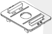 Příchytka na DIN lištu k LCTM62W, LCTM74W, LCTR62, LCTB62, LCTB74, LCTB86,LCTB100, LCTB104, LCTP